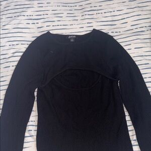 Black Long Sleeve Top